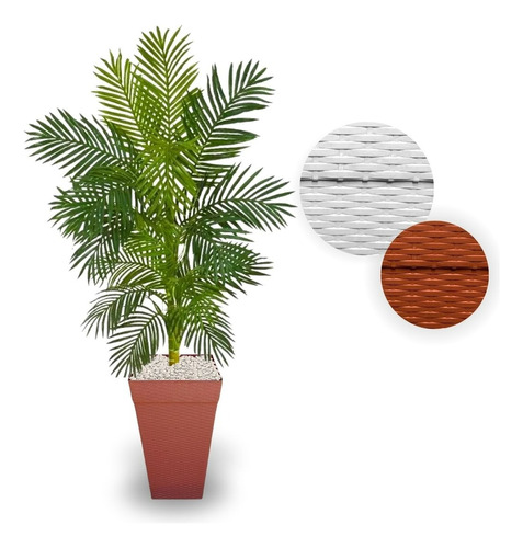 Planta Artificial Palmeira Areca Com Vaso Grande