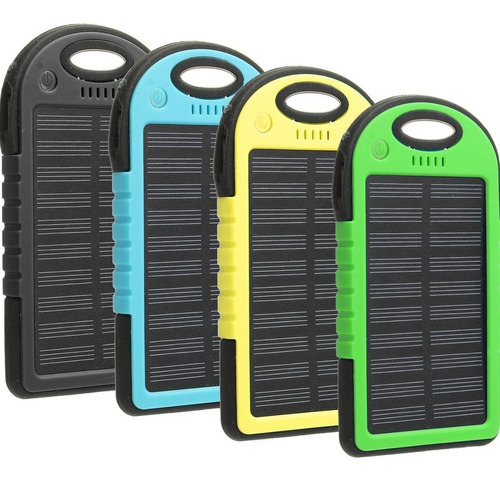 Pack 2 Bateria Externa Portatil Solar 20000 Mah Linterna Led