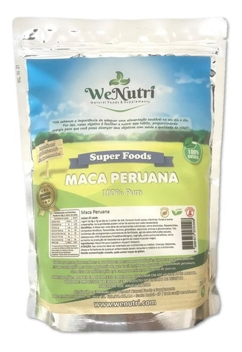 Maca Peruana Pura Em Pó 100% Pura 1kg Wenutri Full 