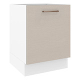 Mueble Cocina 60x60cm 1 Puerta (sin Tablero) Agata Madesa Color Blanco/crema