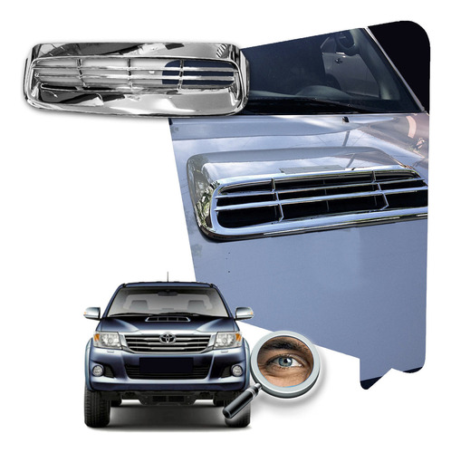 Hilux 2012 15 Cubre Frente Toma De Aire Cromado Tuningchrome