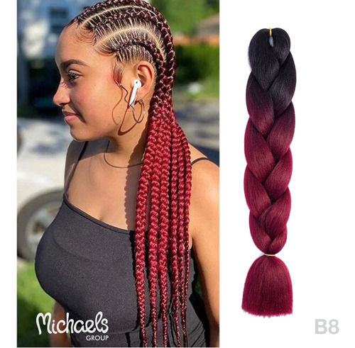 Kanekalon Bicolor Extension Pelo Africana Trenzas Combinada