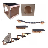 Parque De Gatos Parede 9 Pcs 6mm Playground Gato Resistente