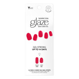 Uñas Adhesivas Glaze Color -real Red