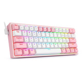 Teclado Mecánico Para Juegos Redragon-k617 Fizz Wired Rgb 60