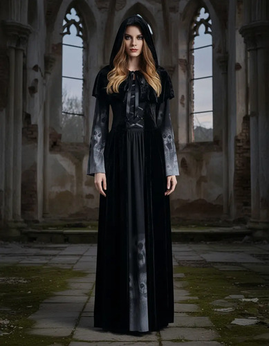 Morticia Addams Disfraz Vestido De Mujer Vestido De .