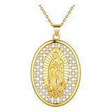 Collar Con Medalla La Virgen De Guadalupe Acero Inoxidable