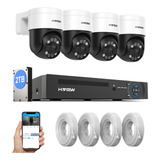 4k Rotación Kit Cámaras De Seguridad Videovigilancia 8mp 2tb