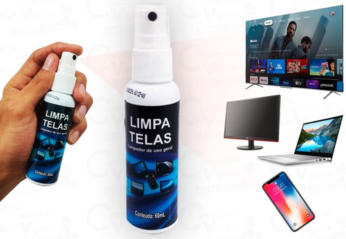 Limpa Telas Spray 60ml Clean Celular Tv Notebook Monitor Etc