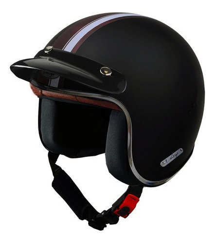 Casco Vertigo Vintage Maya2 Negro Mate Talle L