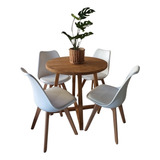 Juego Comedor Mesa Gervasoni 80cm Y 4 Sillas Tulip