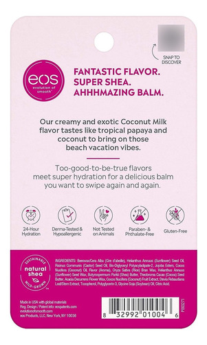 Eos Super Soft Shea Lip Balm - Coconut Milk | 24 Hour Hydrat