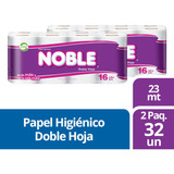2 Paquetes Papel Higiénico Noble 16 Un 23 Mt