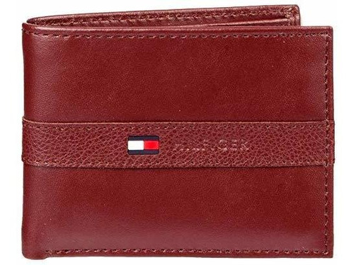 Billetera De Cuero Tommy Hilfiger Para Hombre, Plegable DeLG