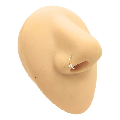 Piercing Nostril Argolla Para Nariz Oreja 6mm Plata Ley 925 Color Plateado | Meses sin interés