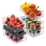 Cubos Organizadores Para Nevera Set De 6 Piezas Sin Bpa