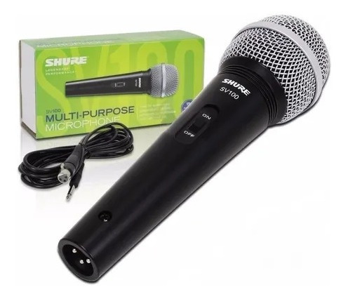 Microfone Shure Sv100 Dinâmico Cardióide Unidirecional