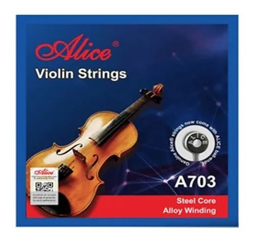 A703-2 Pack De 10 Cuerdas Segunda (la) Alice Para Violin 4/4