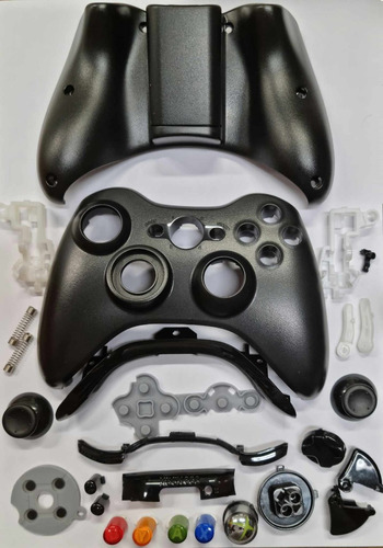 Carcaça Completa Preto Para Controle De Xbox 360