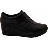 Zapato Confort Manet 2104 Negro Dama Moda Comodo Otoño