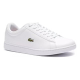 Tenis Lacoste Hydez Blanco De Piel Para Mujer-original