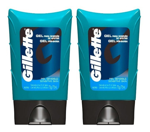 Gillette Gel Sensitive After Shave Post Afeitada 2un X 75 Ml