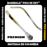 Premium!bombilla Pico De Rey  Pala Acero Inoxidable Pico Dor