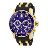 Reloj Invicta Pro Diver Poliuretano Negro Dial Azul Cronógra