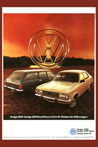 Poster Carteles Antiguo 60x40cm Chrysler Dodge Vw 1500 Au188