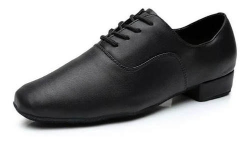 Zapatos De Baile De Cuero Negro Con Estilo Para Hombre C [u]