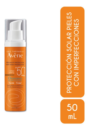 Avene Solar Cleanance Matificante Tinte Spf 50+ X 50 Ml