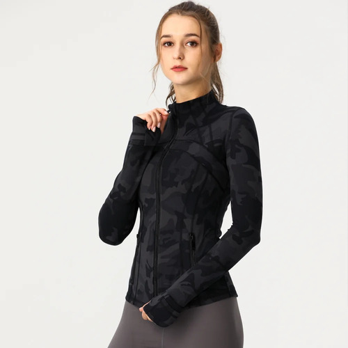 Chaquetas De Otoño Cargo Fitness Para Mujer, Cuello Alto, Ne