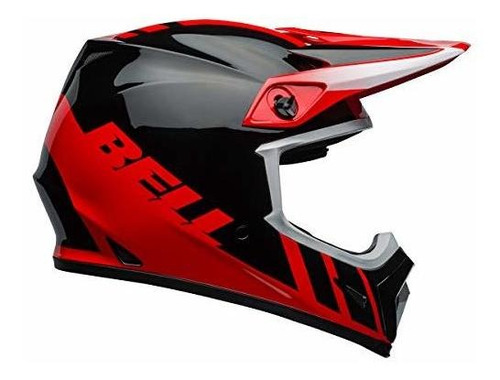 Casco De Moto Bell Mx-9 Mips (dash Gloss Rojo/negro - Xl)