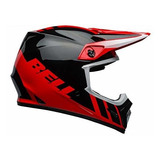 Casco De Moto Bell Mx-9 Mips (dash Gloss Rojo/negro - Xl)