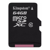 Tarjeta De Memoria Kingston Sdc10g2 Con Adaptador Sd 64gb