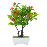 Planta Artificial Maceta Arbol Bonsai Flor Decorativa Hogar