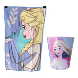 Set Preescolar Párvulo Disney Toalla 30x50cm Vaso 350ml