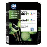 Cartucho De Tinta Tricolor Hp 664xl 542975 2 Cartuchos