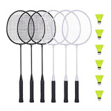 Set Bádminton 6 Raquetas+rackets+shuttlecocks