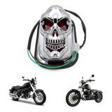 Calavera Stop Freno Chopper Diablo Cromada Universal