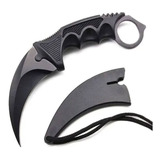 Faca Karambit Cs Go Rainbow Preta Afiado + Bainha E Cordão