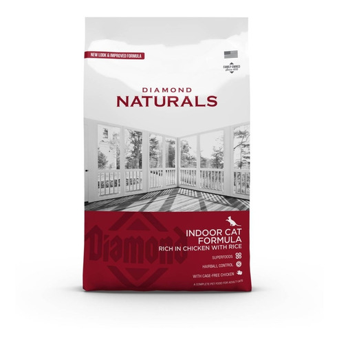 Alimento Diamond Naturals Gato Adulto Indoor 3kg (nutragold)