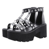 Sandalias Wowomenswedge Sandalias Altas Con Plataforma Y Cor