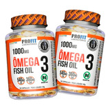 2x Fish Oil Omega 3 Óleo De Peixe 1000mg - 90cáps Profit Sabor Sem Sabor