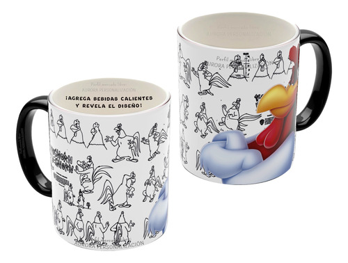 Mug Mágico Looney Tunes Gallo Claudio Taza Termica Pocillo