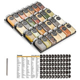 Organizador Especiero Con 28 Tarros Y Etiquetas