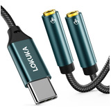 Lokuka Usb C A Doble Divisor De Auriculares Hembra De 0.138 