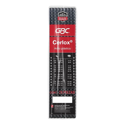 Arillo Plástico P\u002F Engargolar Gbc Cerlox 3\u002F8 Pulgadas-25 Pzs | MercadoLibre