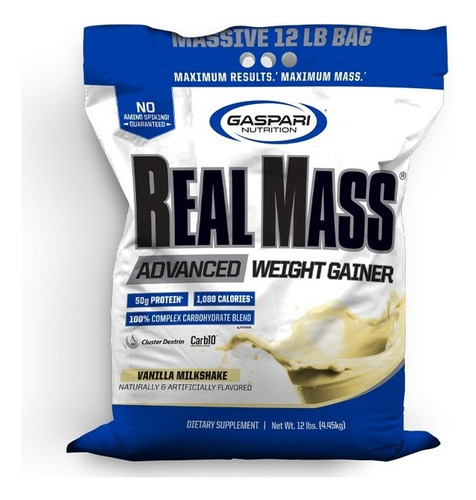 Proteina Gaspari Nutrition Real Mass Advanced 12 Libras