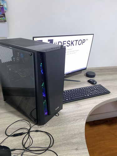 Pc Gamer + Monitor I5 10º Rx 580 16gb Ram 240 Gb Ssd 1tb Hd